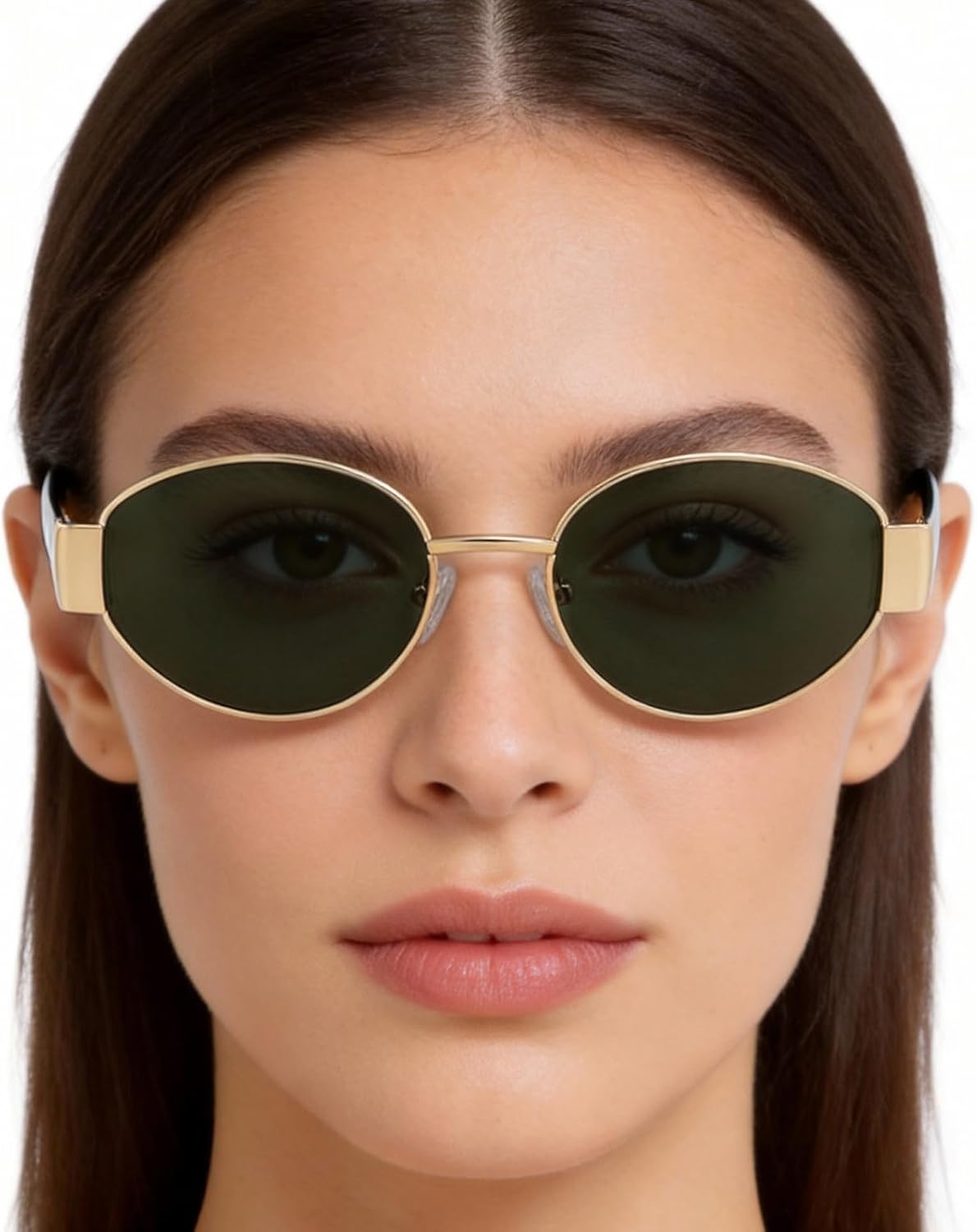 Солнцезащитные очки в стиле ретро-панк для женщин и мужчин, поляризованные, металлические | Для маленького лица, легкая двойная овальная оправа, защита от УФ-излучения UV400 MAYSUNGLASS, Green
Солнцезащитные очки в стиле ретро-панк для женщин и мужчин, поляризованные, металлические | Для маленького лица, легкая двойная овальная оправа, защита от УФ-излучения UV400 MAYSUNGLASS, Green