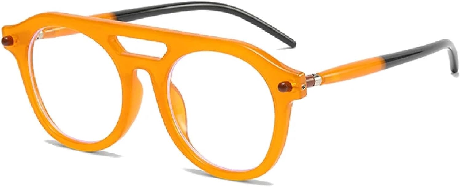 Модные женские солнцезащитные очки с двойной перемычкой, прозрачные градиентные линзы, защита от УФ-излучения UV400, ретро-очки для мужчин с заклепками TVTBBVV, Orange Clear
Модные женские солнцезащитные очки с двойной перемычкой, прозрачные градиентные линзы, защита от УФ-излучения UV400, ретро-очки для мужчин с заклепками TVTBBVV, Orange Clear