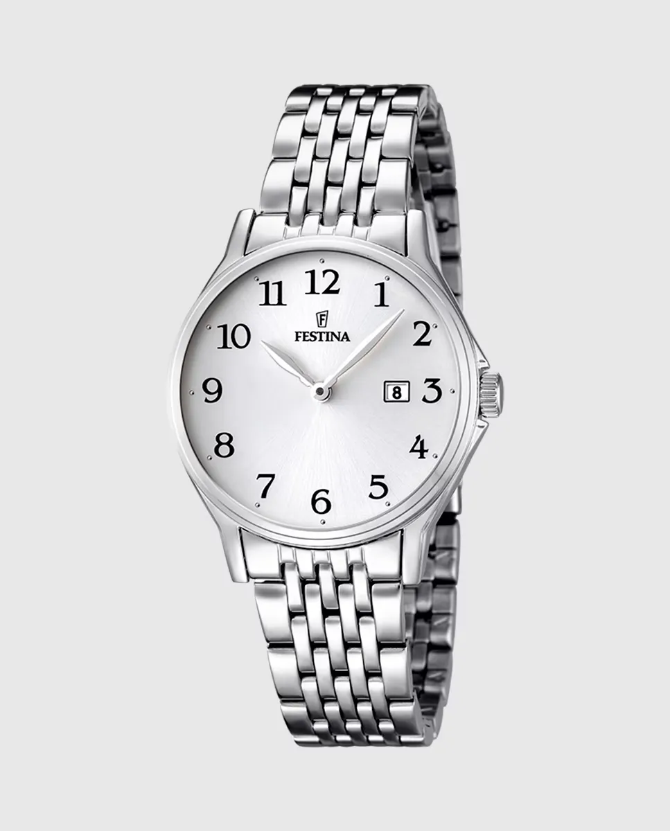 Женские часы F16748/1 Acero Classico из серебристой стали Festina, серебряный
Женские часы F16748/1 Acero Classico из серебристой стали Festina, серебряный