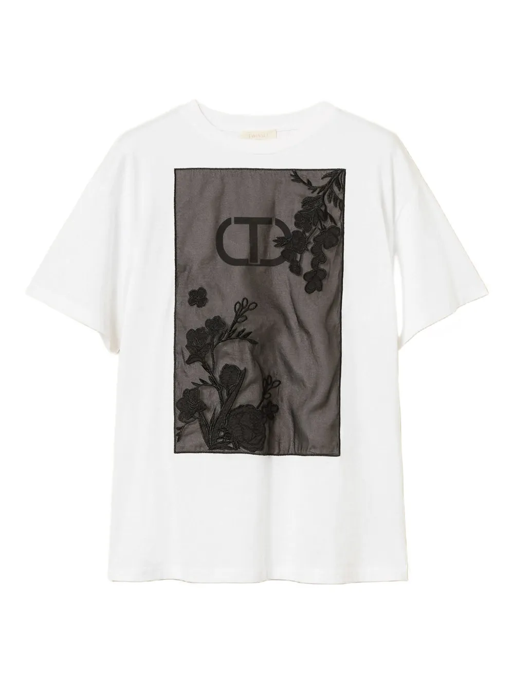 Футболка с цветочной вышивкой TWINSET, белый
Футболка с цветочной вышивкой TWINSET, белый
