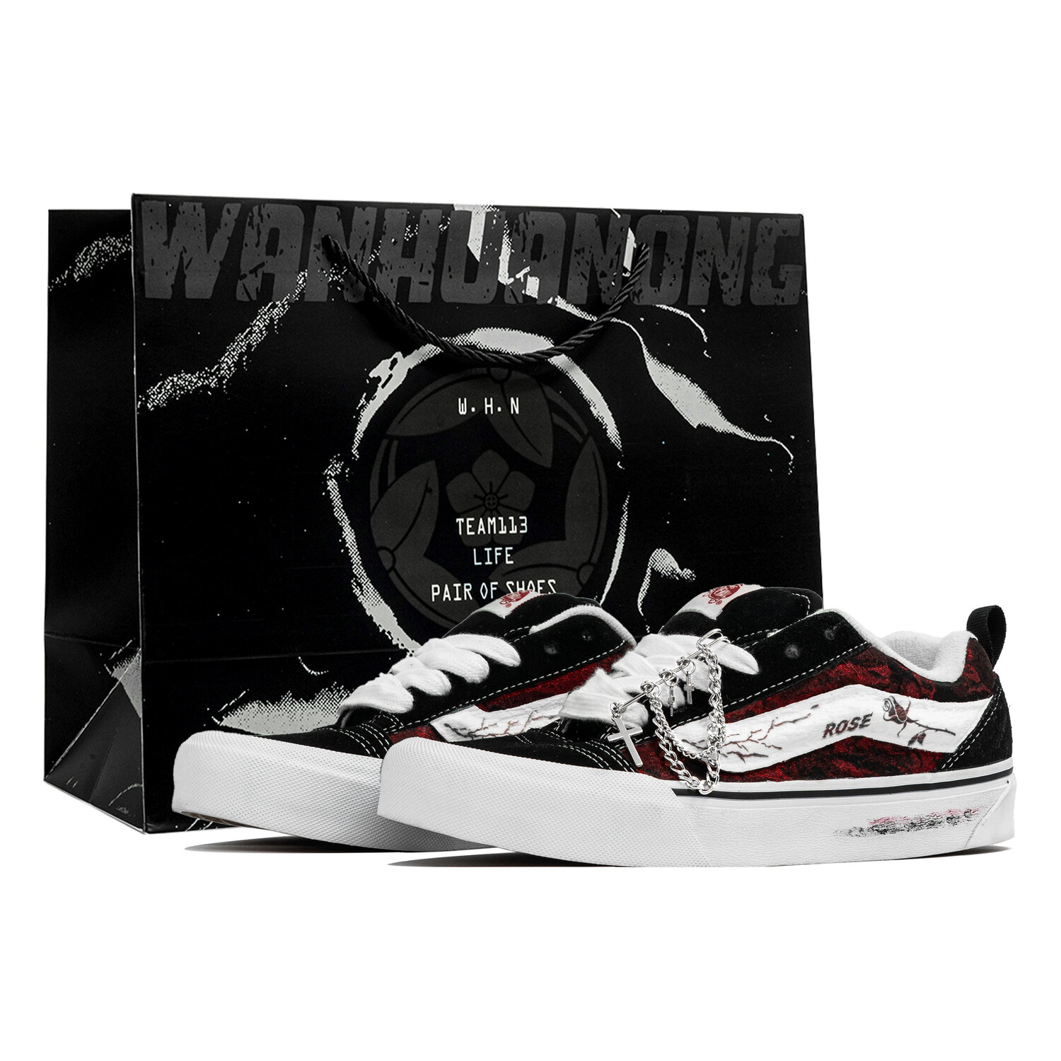 Vans Скейтбордные кроссовки Knu Skool, унисекс, низкие, черно-бело-красные
Vans Скейтбордные кроссовки Knu Skool, унисекс, низкие, черно-бело-красные