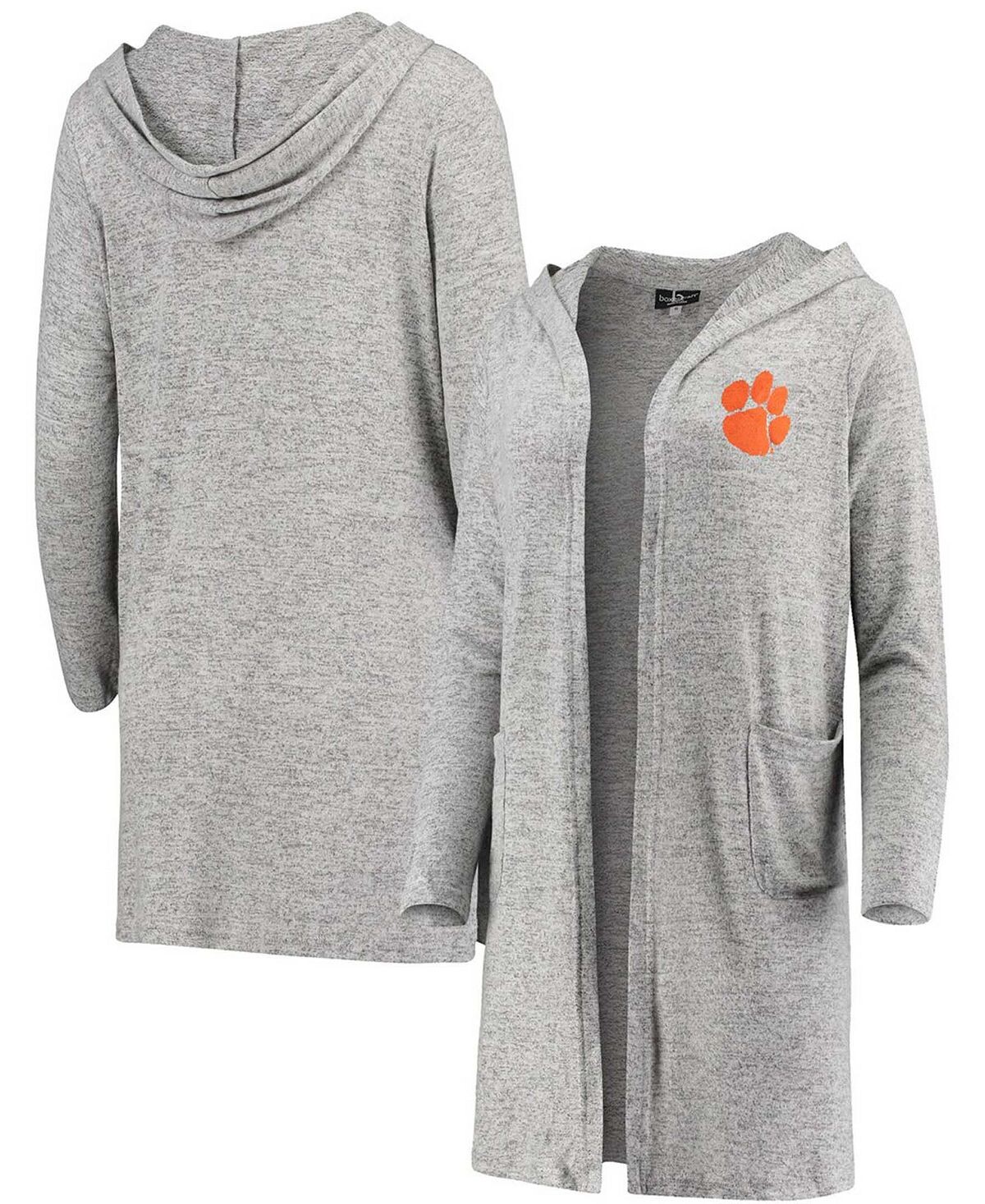 Женский серый кардиган Clemson Tigers Cuddle Soft Duster с меланжевым рисунком Boxercraft
Женский серый кардиган Clemson Tigers Cuddle Soft Duster с меланжевым рисунком Boxercraft