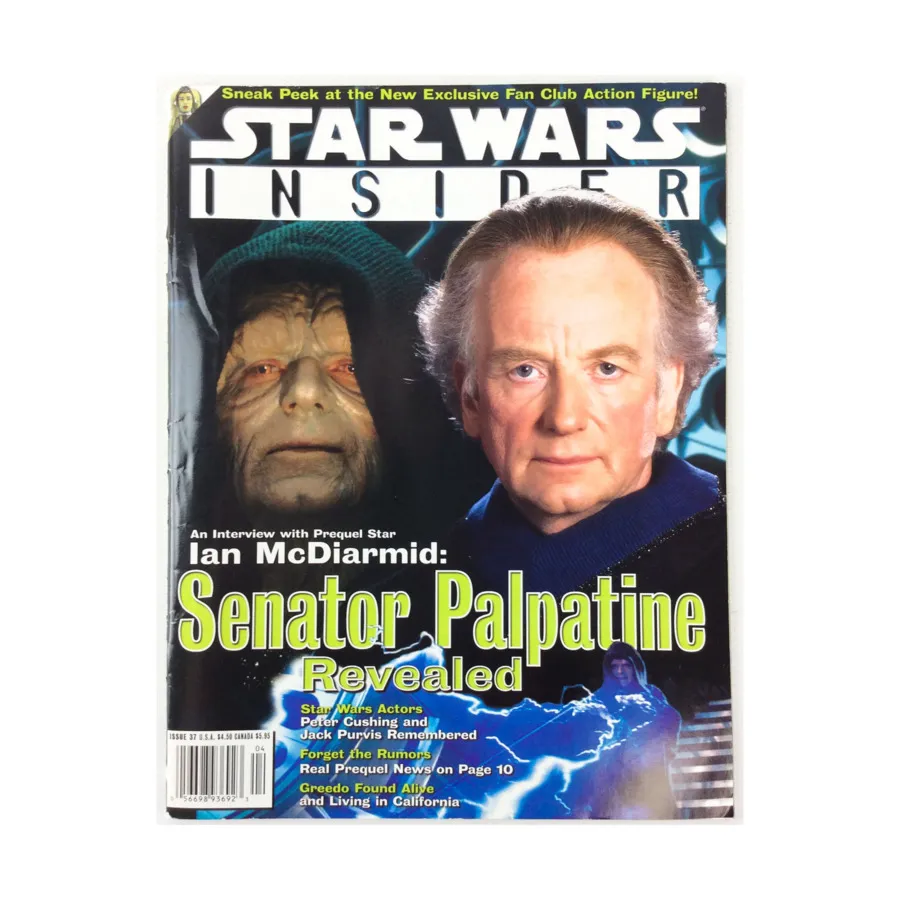 Журнал #37 "Senator Palpatine Revealed, Star Wars Actors Remembered, Forget The Rumors", Star Wars Insider #023 - #50 (WOTC)
Журнал #37 "Senator Palpatine Revealed, Star Wars Actors Remembered, Forget The Rumors", Star Wars Insider #023 - #50 (WOTC)