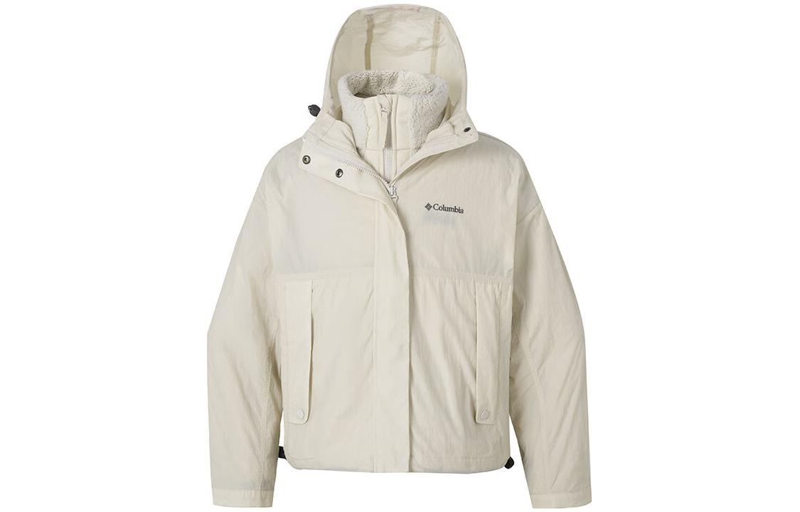 Columbia Ветровка женская, кремового цвета, с капюшоном, средней высоты
Columbia Ветровка женская, кремового цвета, с капюшоном, средней высоты