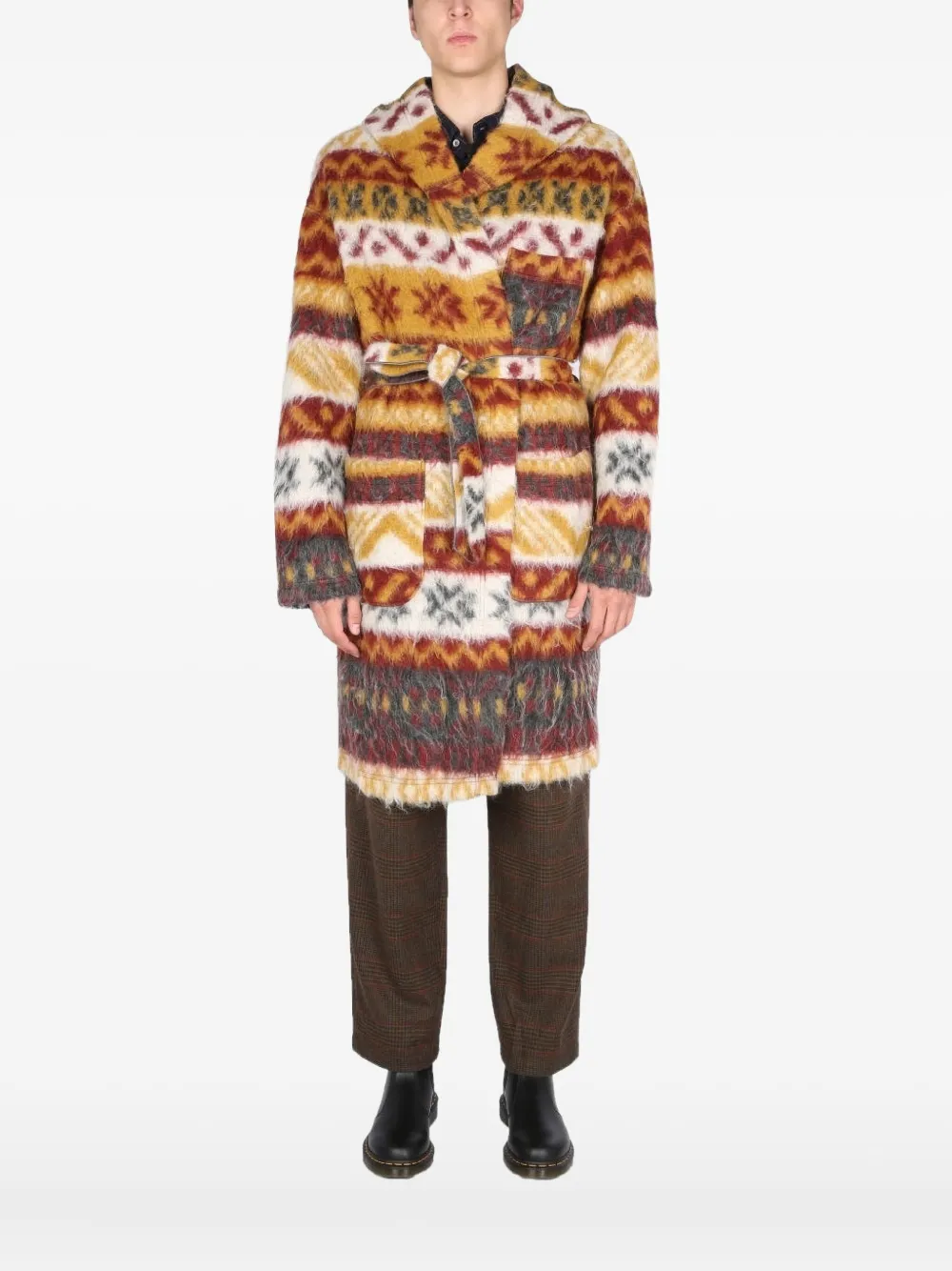 Пальто с поясом из искусственного меха Engineered Garments, желтый
Пальто с поясом из искусственного меха Engineered Garments, желтый