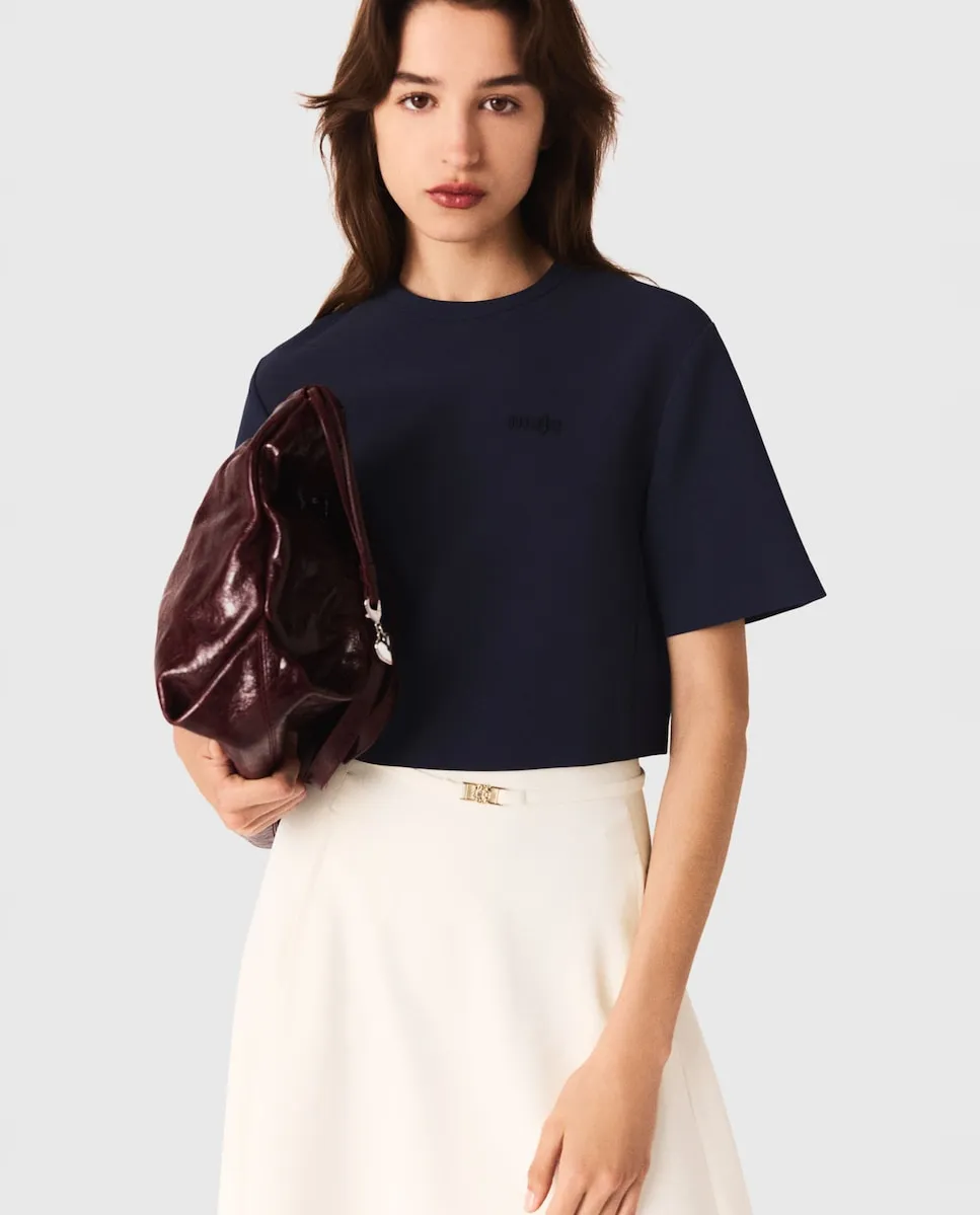 Женский короткий топ из плотного крепа Maje, темно-синий
Женский короткий топ из плотного крепа Maje, темно-синий