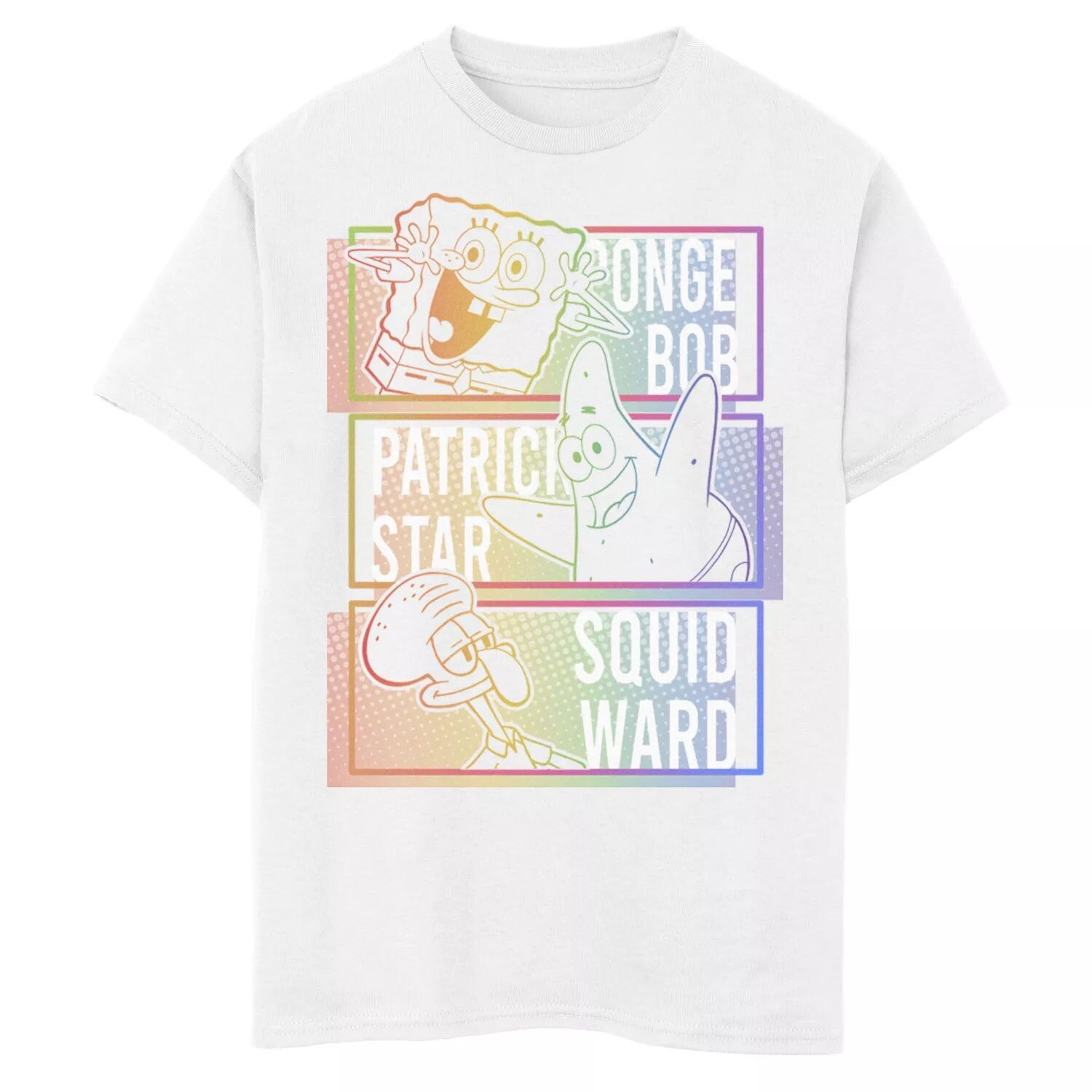 Футболка с радужным градиентом и рисунком «Губка Боб Квадратные Штаны» для мальчиков 8–20 лет «Патрик Сквидвард» Nickelodeon 
Футболка с радужным градиентом и рисунком «Губка Боб Квадратные Штаны» для мальчиков 8–20 лет «Патрик Сквидвард» Nickelodeon