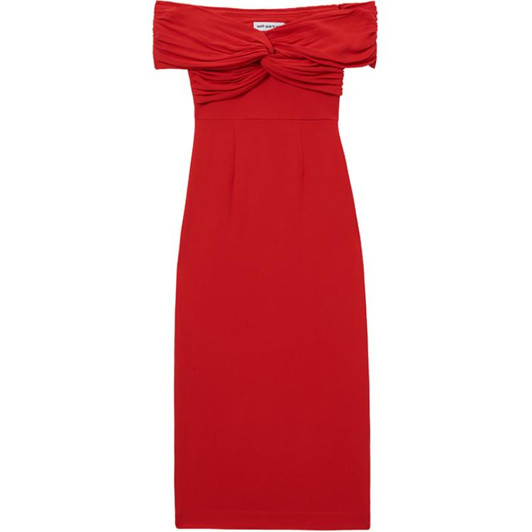 Футболка с открытыми плечами миди из крепа Self-portrait, True Red
Футболка с открытыми плечами миди из крепа Self-portrait, True Red