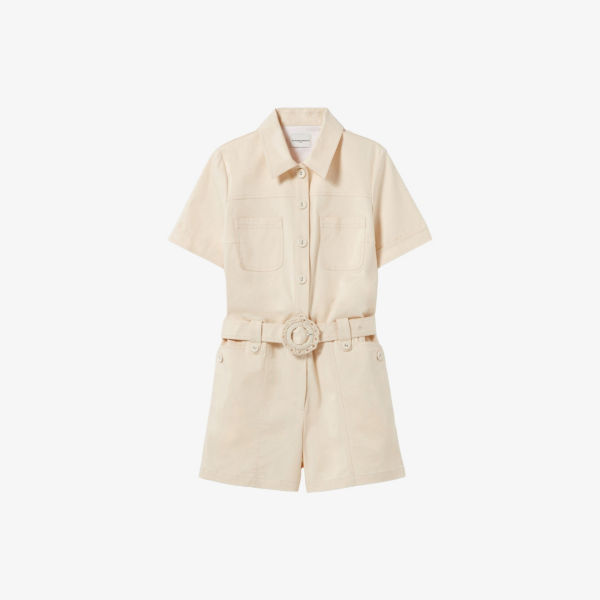 Комбинезон Claudie Pierlot с поясом и множеством карманов, белый
Комбинезон Claudie Pierlot с поясом и множеством карманов, белый