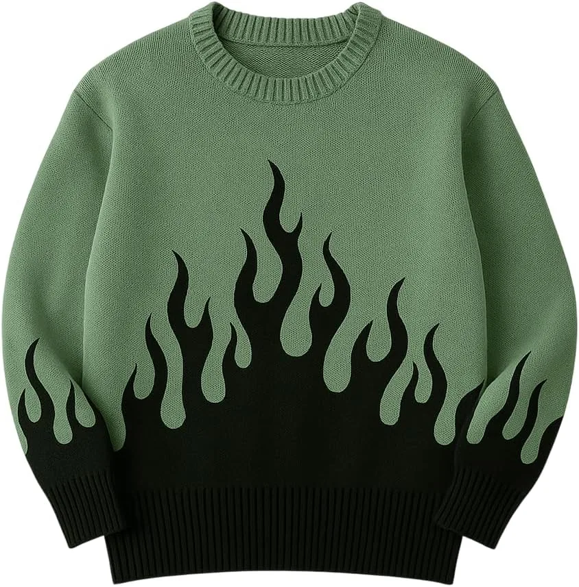 Унисекс свитер с длинным рукавом и вязаным узором Flame Pattern Grewear
Унисекс свитер с длинным рукавом и вязаным узором Flame Pattern Grewear