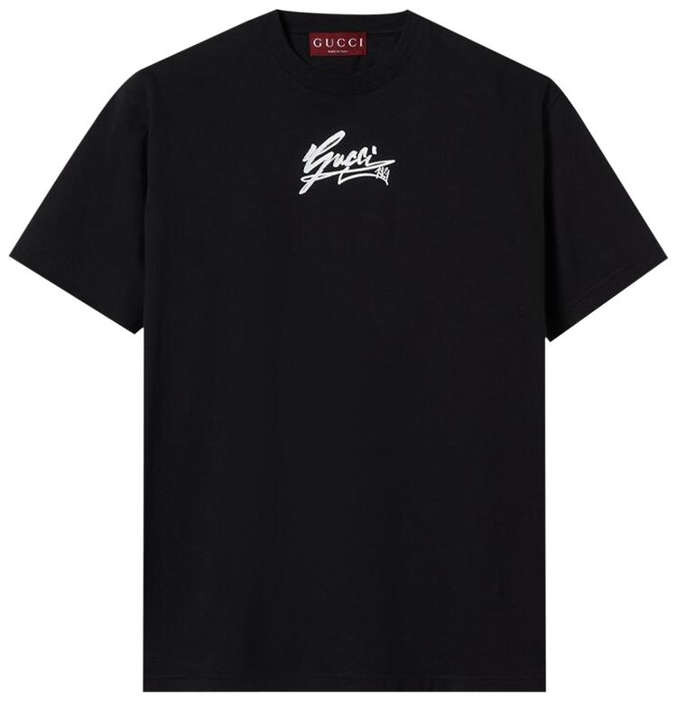 Футболка Gucci Jersey T-Shirt 'Black', черный 
Футболка Gucci Jersey T-Shirt 'Black', черный