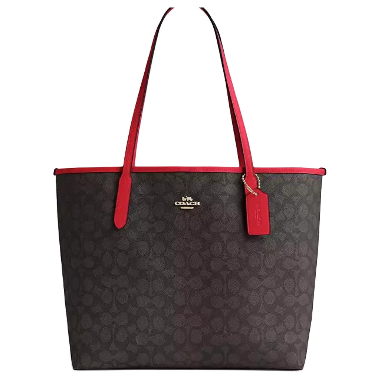 COACH Городская сумка-шоппер из прорезиненного хлопка 
COACH Городская сумка-шоппер из прорезиненного хлопка