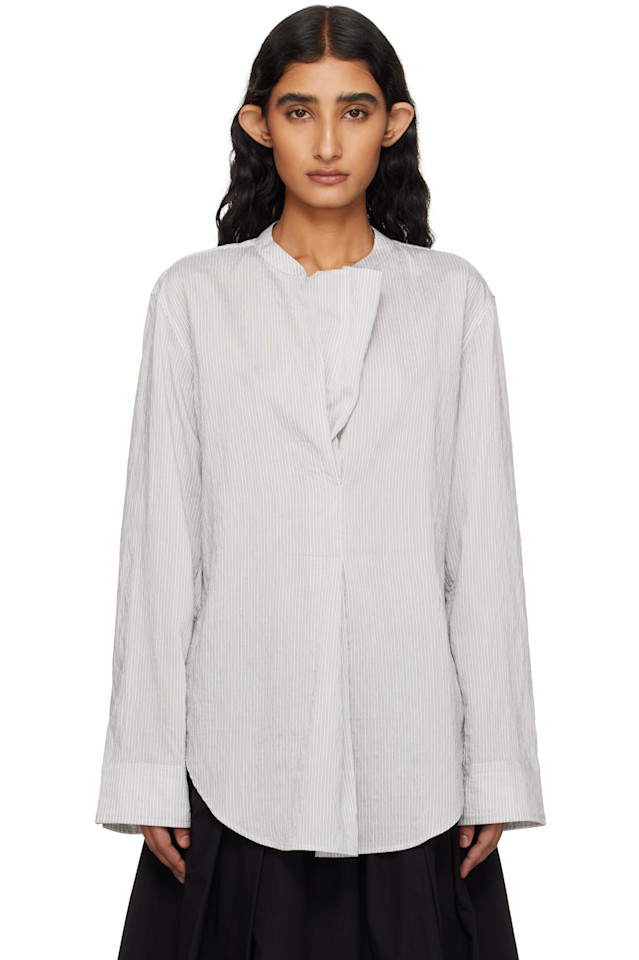 Studio Nicholson Серая блузка из пампы
Studio Nicholson Серая блузка из пампы