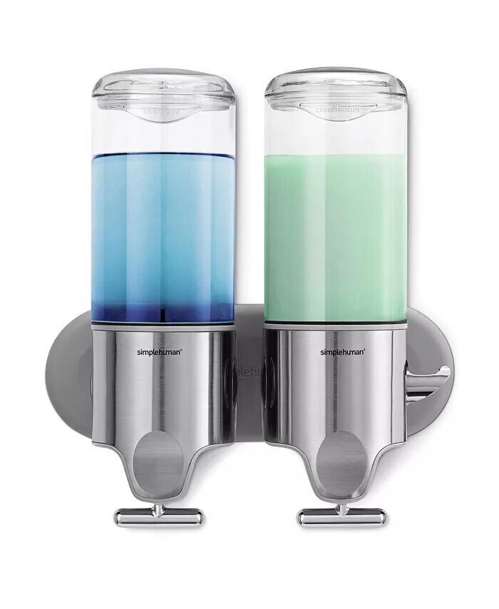 Банные принадлежности, двойной шампунь и дозатор мыла Simplehuman
Банные принадлежности, двойной шампунь и дозатор мыла Simplehuman