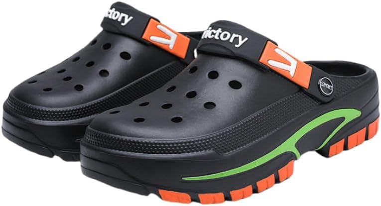 Мужские массивные сабо - дышащие летние шлепанцы с быстро сохнущей и перфорированной структурой, нескользящая мягкая подошва, легкие и прочные обувь для улицы и повседневной носки Clolinde, черный
Мужские массивные сабо - дышащие летние шлепанцы с быстро сохнущей и перфорированной структурой, нескользящая мягкая подошва, легкие и прочные обувь для улицы и повседневной носки Clolinde, черный