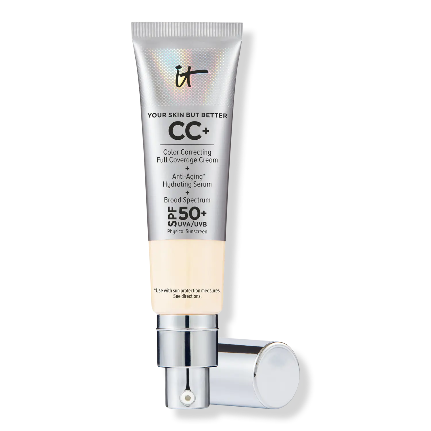 CC+ крем с SPF 50+ IT Cosmetics, Fair Ivory (fairest warm with yellow undertones)
CC+ крем с SPF 50+ IT Cosmetics, Fair Ivory (fairest warm with yellow undertones)