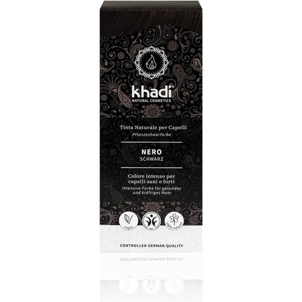 Khadi Аюрведическая растительная краска для волос от выразительного, от теплого черного до насыщенного цвета вороново-черного, 100% натуральный веганский цвет волос, 100 г
Khadi Аюрведическая растительная краска для волос от выразительного, от теплого черного до насыщенного цвета вороново-черного, 100% натуральный веганский цвет волос, 100 г