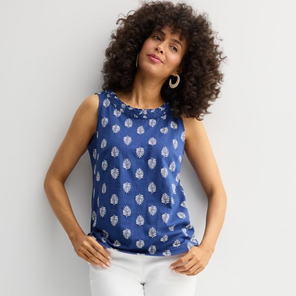 Женский плетеный топ с вырезом Croft & Barrow, цвет blue mini palm
Женский плетеный топ с вырезом Croft & Barrow, цвет blue mini palm