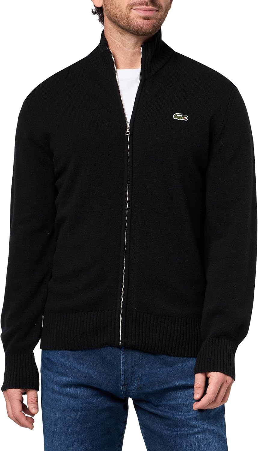 Lacoste мужской кардиган из шерсти на молнии, Black
Lacoste мужской кардиган из шерсти на молнии, Black