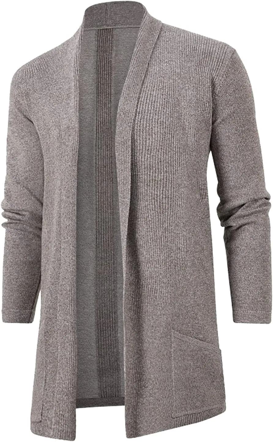 Мужской кардиган с воротником-шалью, длинный, вязаный
Мужской кардиган с воротником-шалью, длинный, вязаный