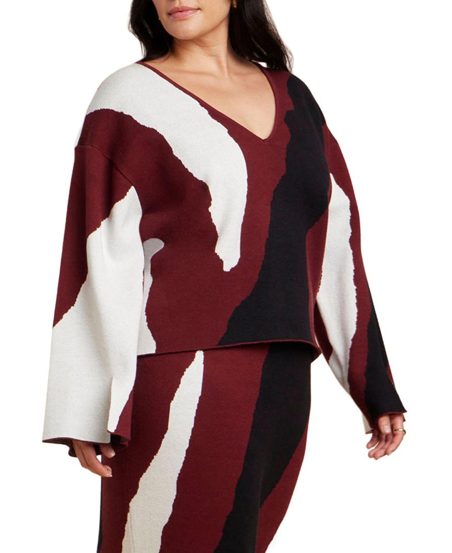 Женский свободный свитер крупной вязки больших размеров ELOQUII, Jagged edge cherry lacquer
Женский свободный свитер крупной вязки больших размеров ELOQUII, Jagged edge cherry lacquer