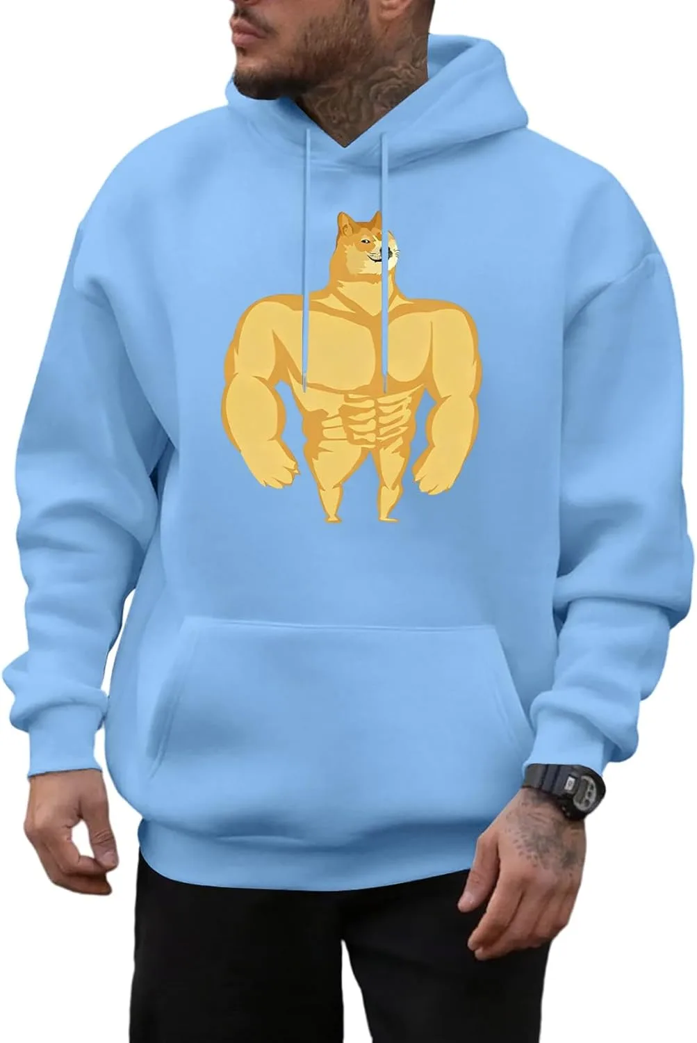 Мужская худи с принтом собаки casual
Мужская худи с принтом собаки casual