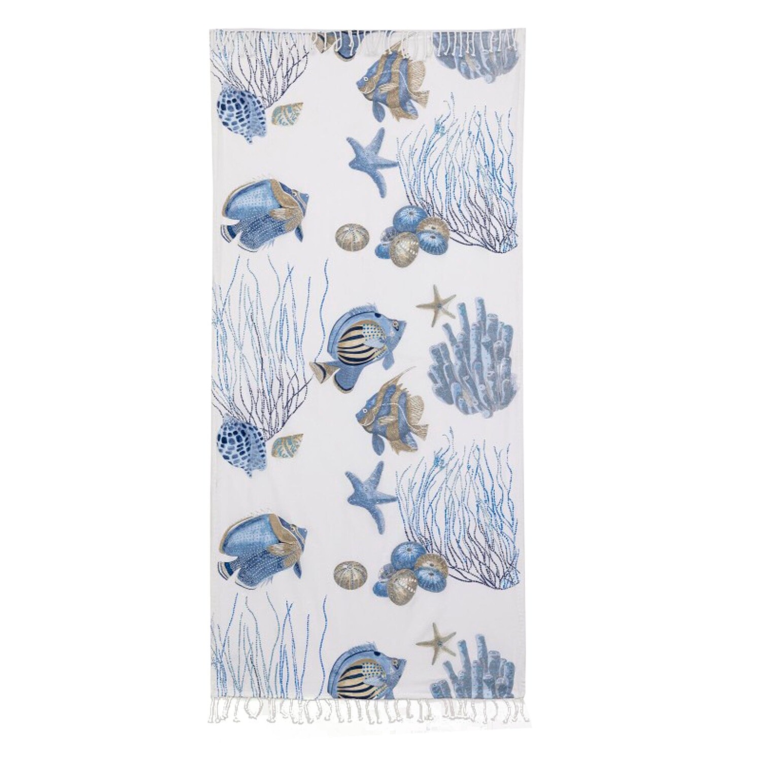 Пляжное полотенце Fouta из хлопка с принтом - Caraibes Marinette Saint-Tropez, цвет Blu
Пляжное полотенце Fouta из хлопка с принтом - Caraibes Marinette Saint-Tropez, цвет Blu