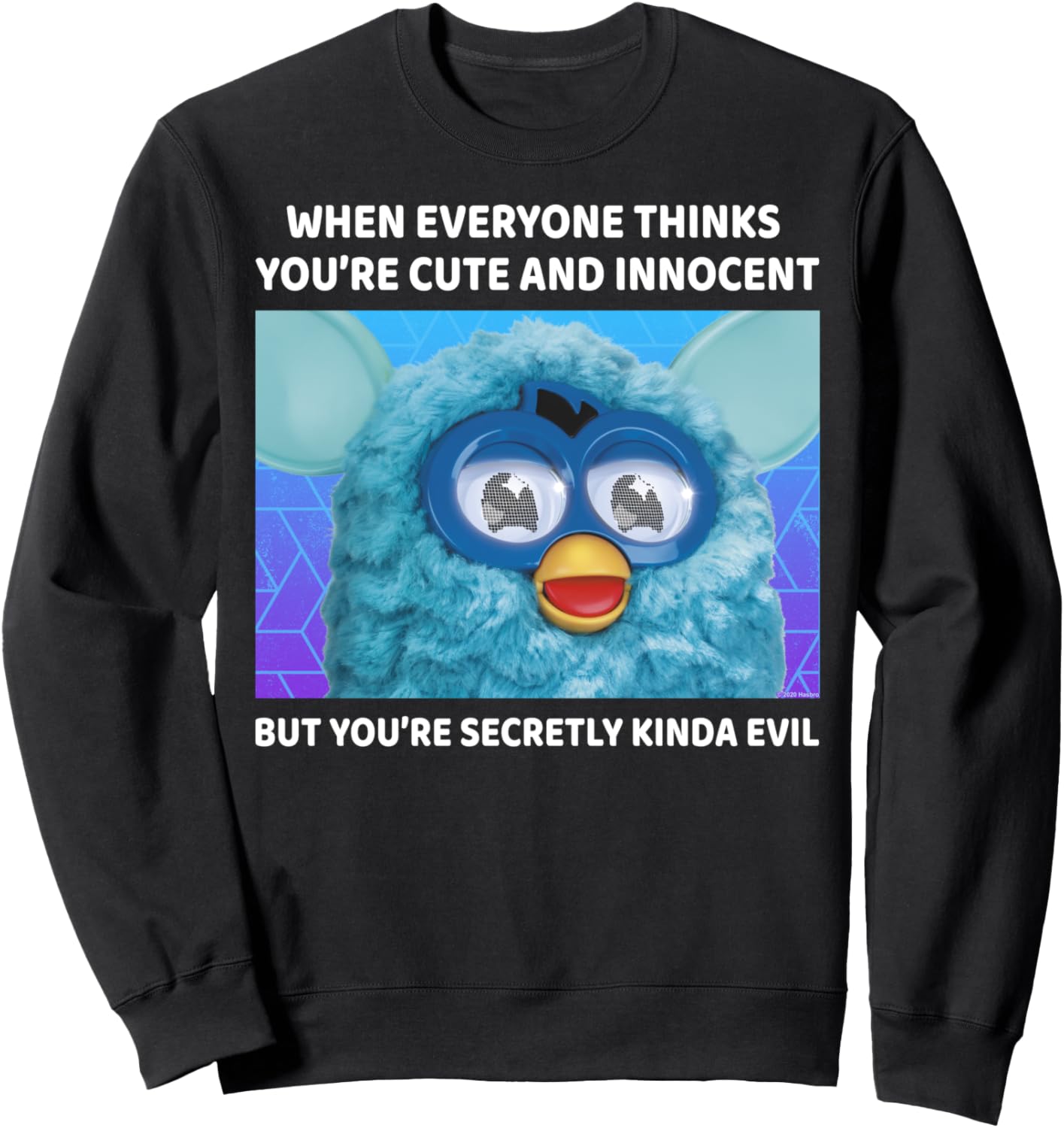 Толстовка с мемом «Ферби: милый, но втайне немного злой» Furby, черный
Толстовка с мемом «Ферби: милый, но втайне немного злой» Furby, черный