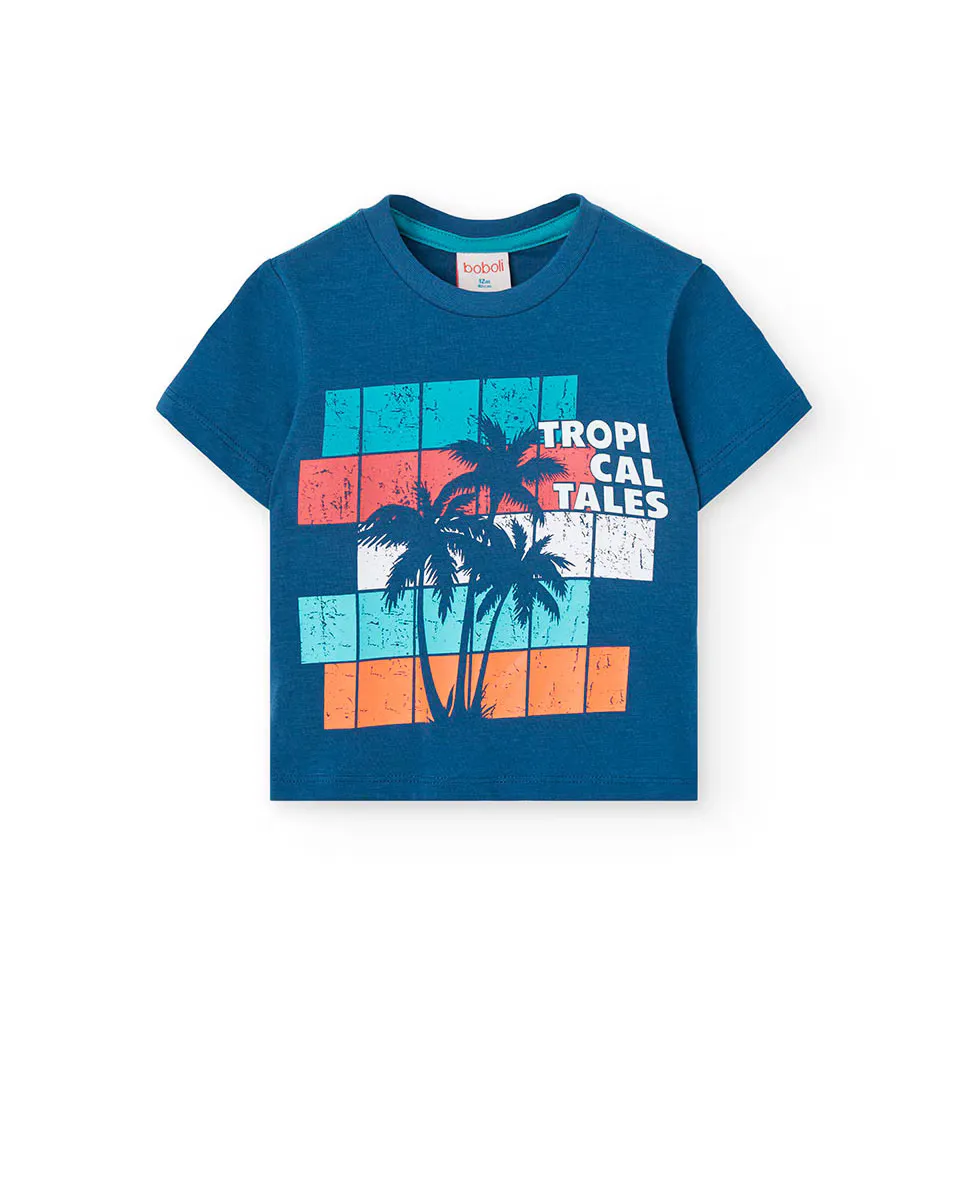 Baby boy футболка с коротким рукавом и круглым вырезом Boboli, синий индиго
Baby boy футболка с коротким рукавом и круглым вырезом Boboli, синий индиго