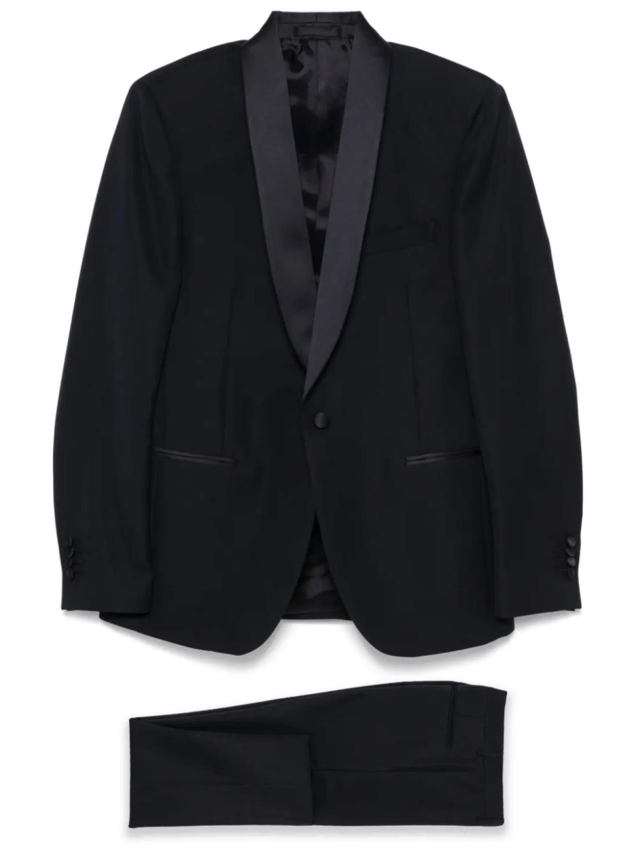 Костюм Lardini с атласной отделкой, синий
Костюм Lardini с атласной отделкой, синий