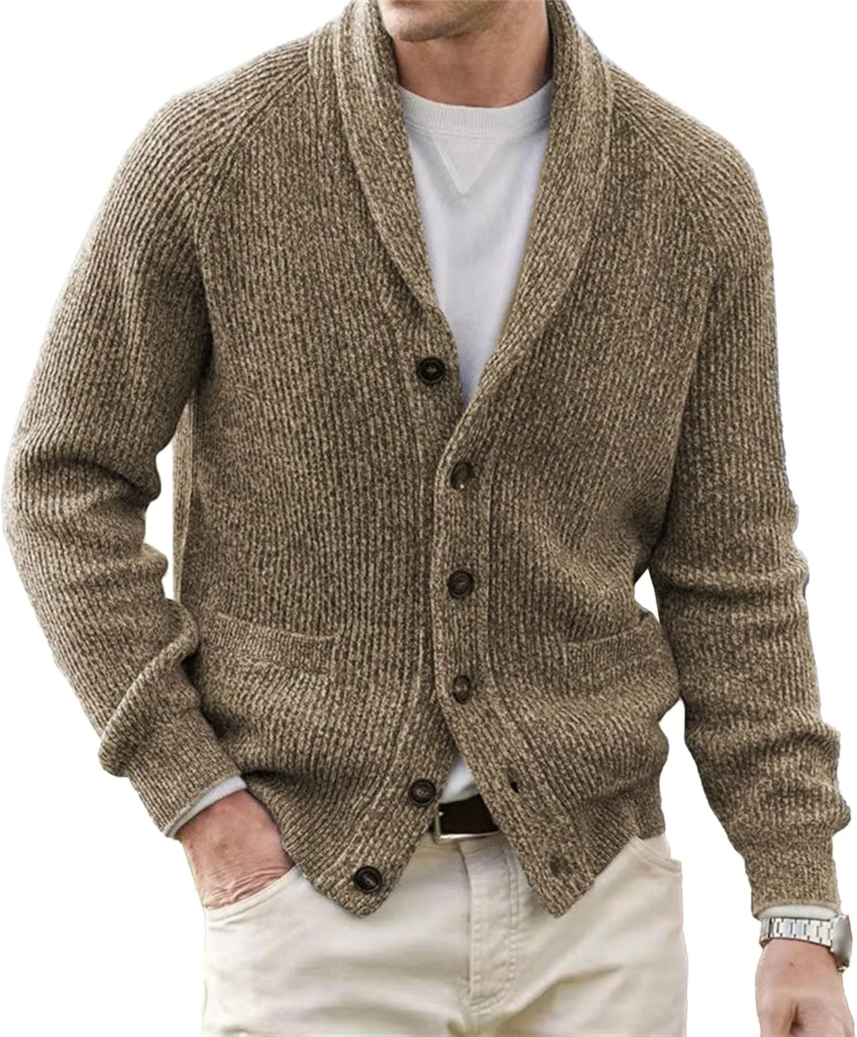 Кардиган мужской с воротником шаль, Slim Fit, легкий
Кардиган мужской с воротником шаль, Slim Fit, легкий