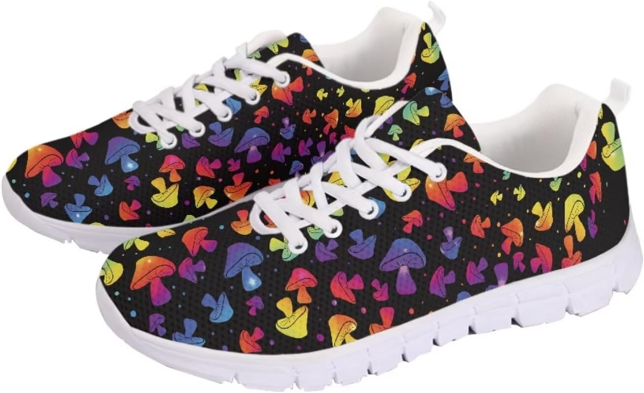 Кроссовки GETELINSENG Унисекс для бега, легкая спортивная обувь с сеткой, шнуровкой, для тенниса и прогулок, Rainbow Mushroom Print
Кроссовки GETELINSENG Унисекс для бега, легкая спортивная обувь с сеткой, шнуровкой, для тенниса и прогулок, Rainbow Mushroom Print