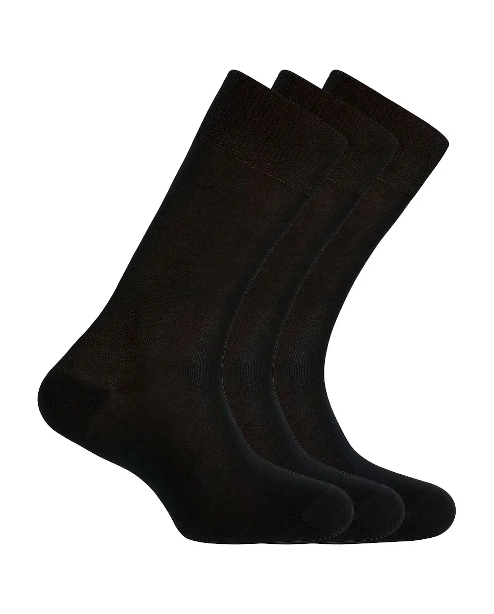 Набор из 3 пар мужских носков из мерсеризованного хлопка черного цвета Punto Blanco
Набор из 3 пар мужских носков из мерсеризованного хлопка черного цвета Punto Blanco