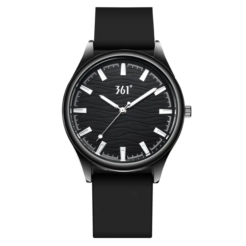 361° Часы с кварцевым механизмом и силиконовым ремешком, унисекс, черный циферблат
361° Часы с кварцевым механизмом и силиконовым ремешком, унисекс, черный циферблат