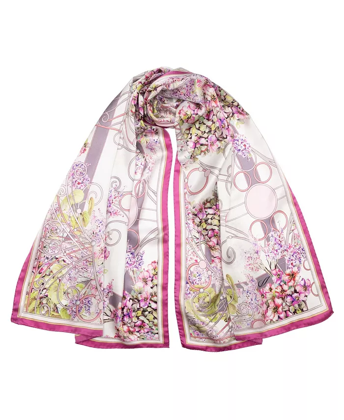 Лила - Длинный сатиновый шелковый шарф для женщин Elizabetta, розовый 
Лила - Длинный сатиновый шелковый шарф для женщин Elizabetta, розовый