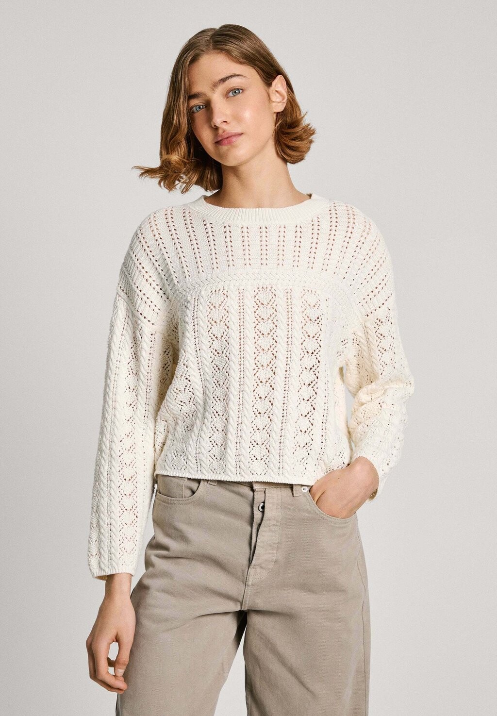 Вязаный свитер ISADORA Pepe Jeans, кремовый
Вязаный свитер ISADORA Pepe Jeans, кремовый