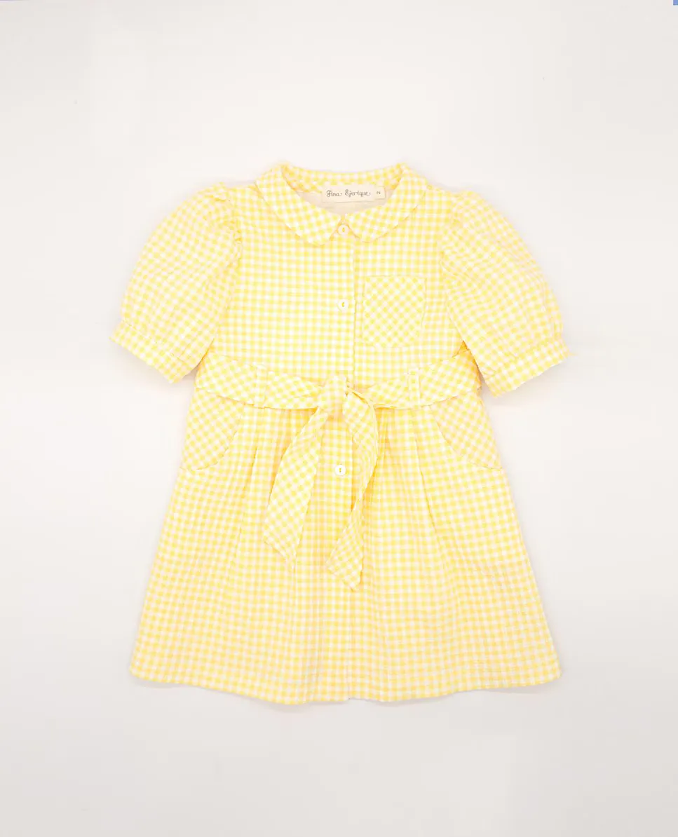 Платье-рубашка в клетку для девочки Fina Ejerique, желтый
Платье-рубашка в клетку для девочки Fina Ejerique, желтый