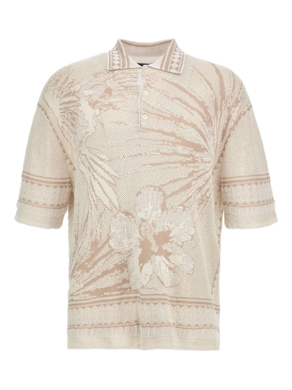 Свитер с воротником поло и цветочным узором Roberto Cavalli, нейтральный
Свитер с воротником поло и цветочным узором Roberto Cavalli, нейтральный