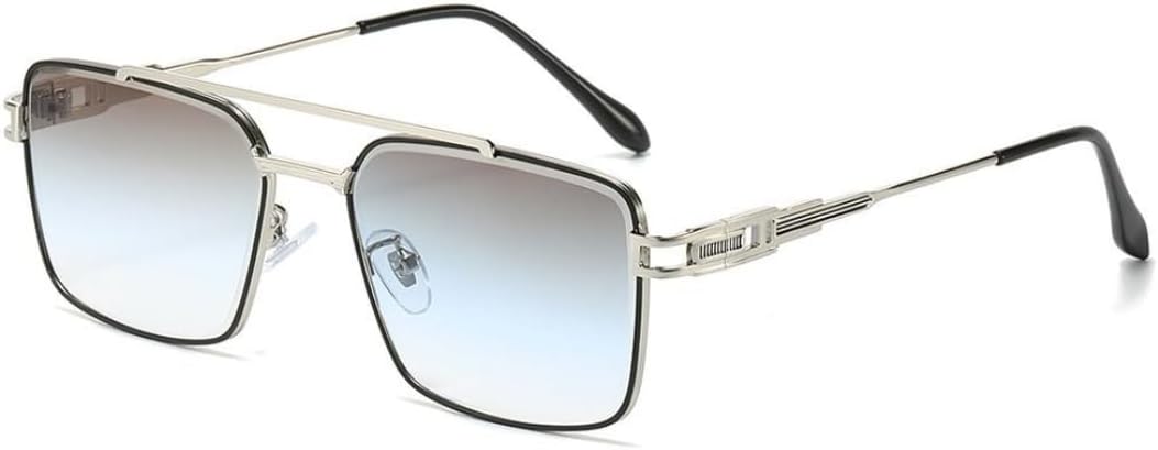 Ретро-солнцезащитные очки с двойной перемычкой и закругленными краями для мужчин и женщин, защита от УФ-излучения, роскошные металлические градиентные линзы TVTBBVV, Tea Blue
Ретро-солнцезащитные очки с двойной перемычкой и закругленными краями для мужчин и женщин, защита от УФ-излучения, роскошные металлические градиентные линзы TVTBBVV, Tea Blue