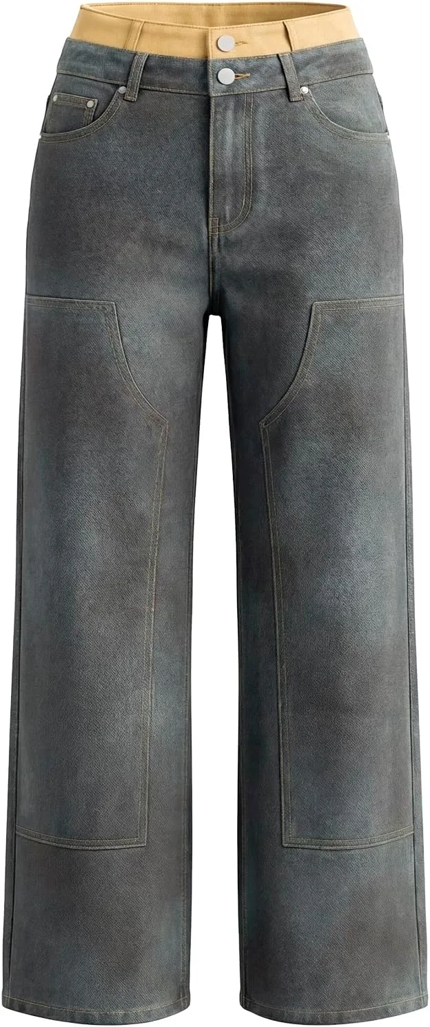 Женские джинсы с высокой талией в технике тай-дай
Женские джинсы с высокой талией в технике тай-дай