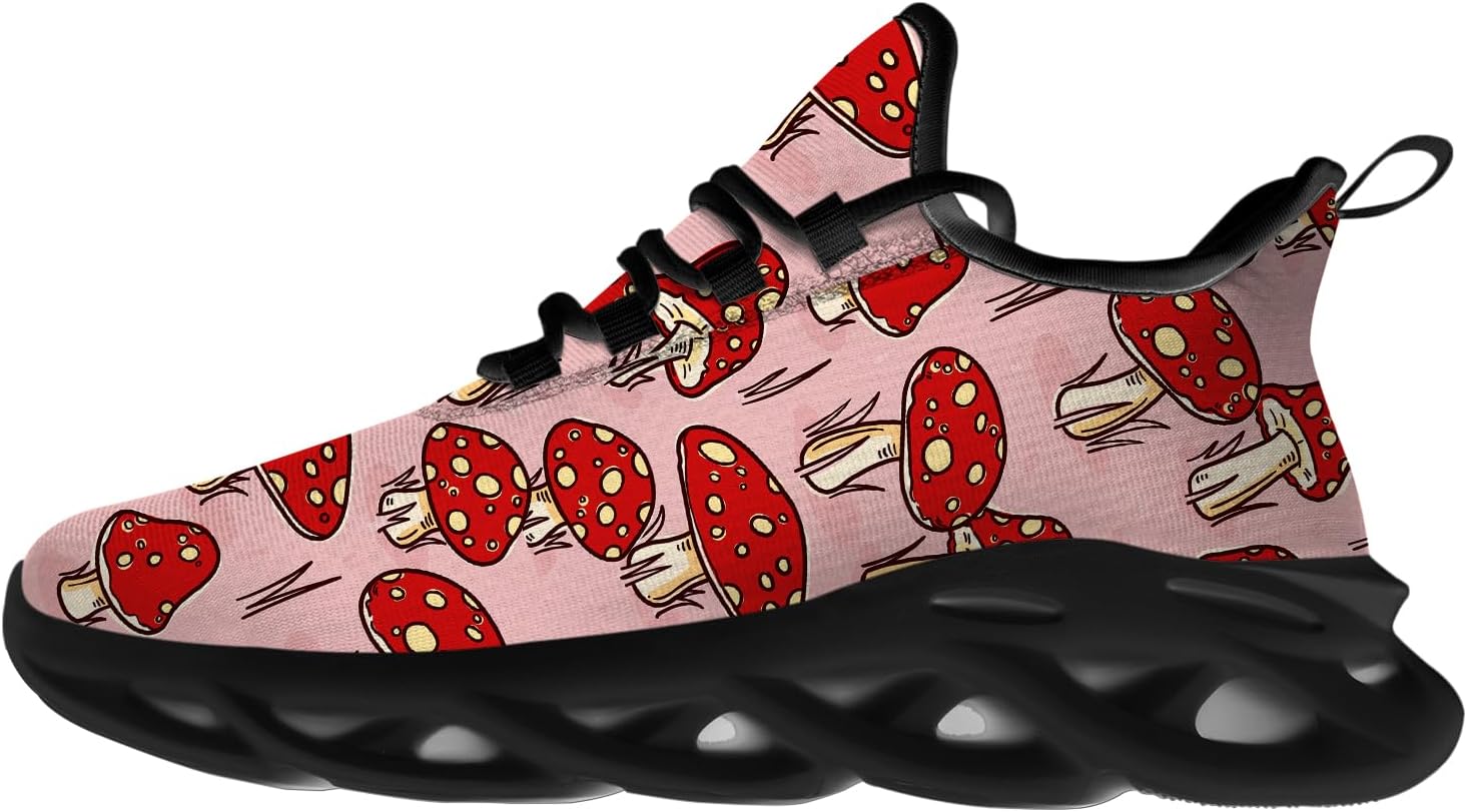 Кроссовки Ciadoon с рисунком гриба для женщин и мужчин, для бега по дороге, ходьбы, тенниса, дышащие, легкие, спортивные, подарок для мужчин и женщин, розовый
Кроссовки Ciadoon с рисунком гриба для женщин и мужчин, для бега по дороге, ходьбы, тенниса, дышащие, легкие, спортивные, подарок для мужчин и женщин, розовый