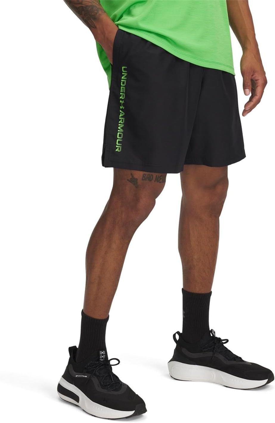 Шорты Under Armour Woven Wordmark, (005) Black/Cyber Green
Шорты Under Armour Woven Wordmark, (005) Black/Cyber Green