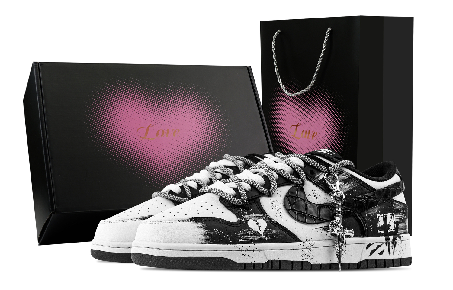 Nike Данк Хартбрейк Римейнс, Харт Бокс устойчивые к истиранию противоскользящие низкие скейтбордские кроссовки унисекс черно-белые, цвет Black White
Nike Данк Хартбрейк Римейнс, Харт Бокс устойчивые к истиранию противоскользящие низкие скейтбордские кроссовки унисекс черно-белые, цвет Black White