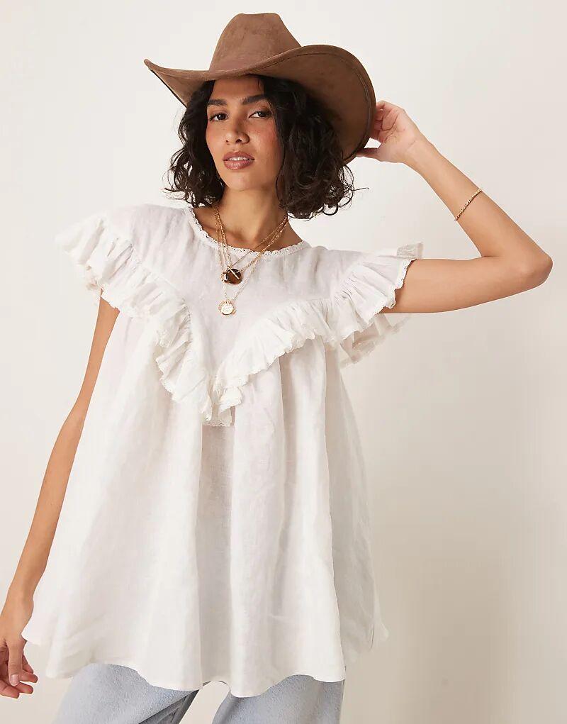 Льняная туника VRG GRL Viola с короткими рукавами белого цвета
Льняная туника VRG GRL Viola с короткими рукавами белого цвета