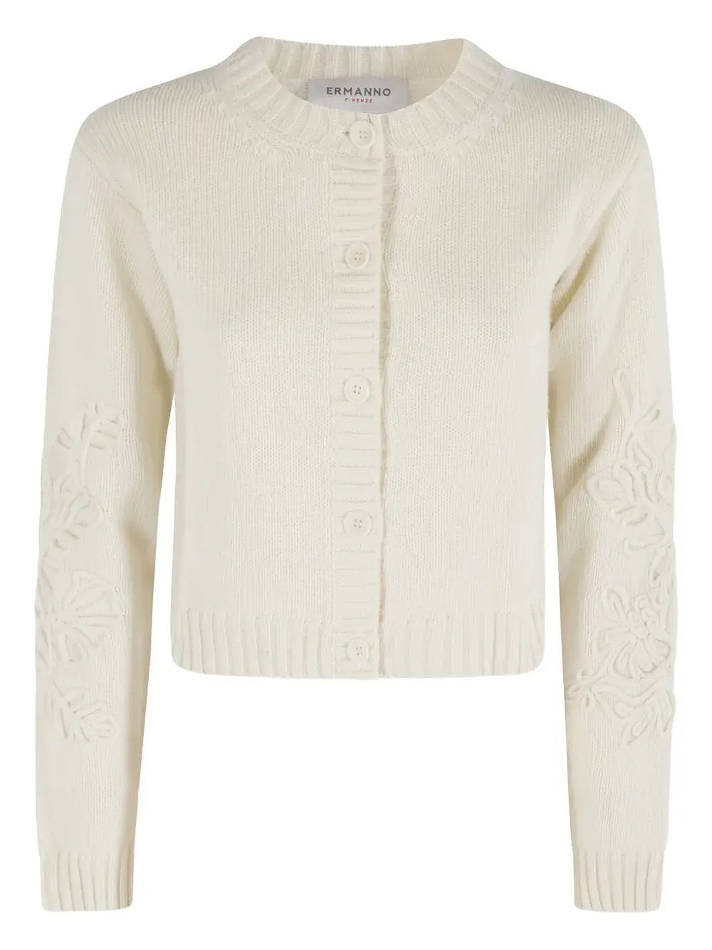 Кардиган с цветочными аппликациями Ermanno Firenze, нейтральный
Кардиган с цветочными аппликациями Ermanno Firenze, нейтральный