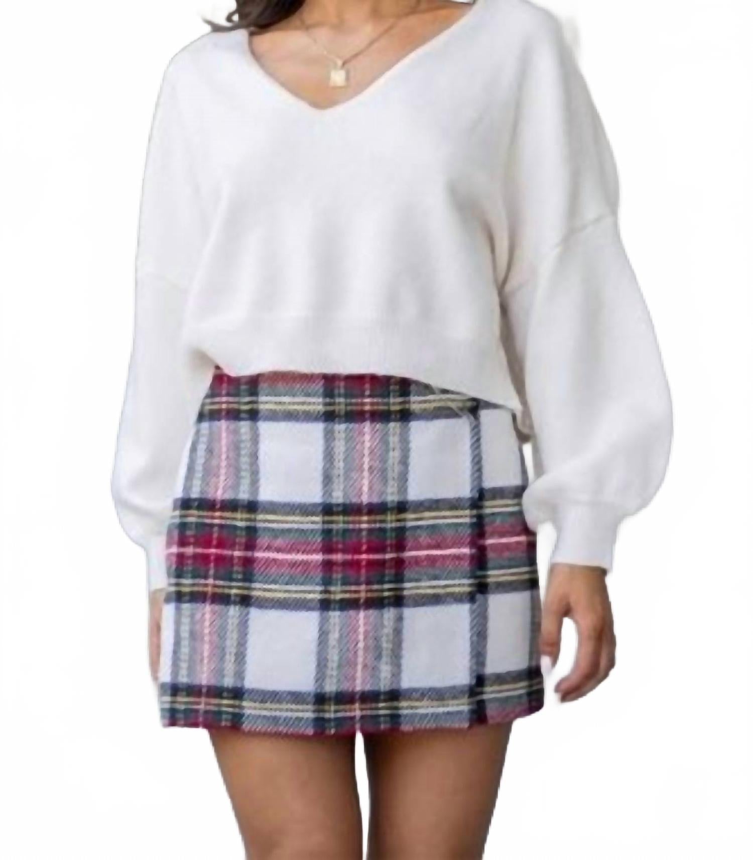 Женская юбка The Nataska в белом клетчатом принте Inmod
Женская юбка The Nataska в белом клетчатом принте Inmod