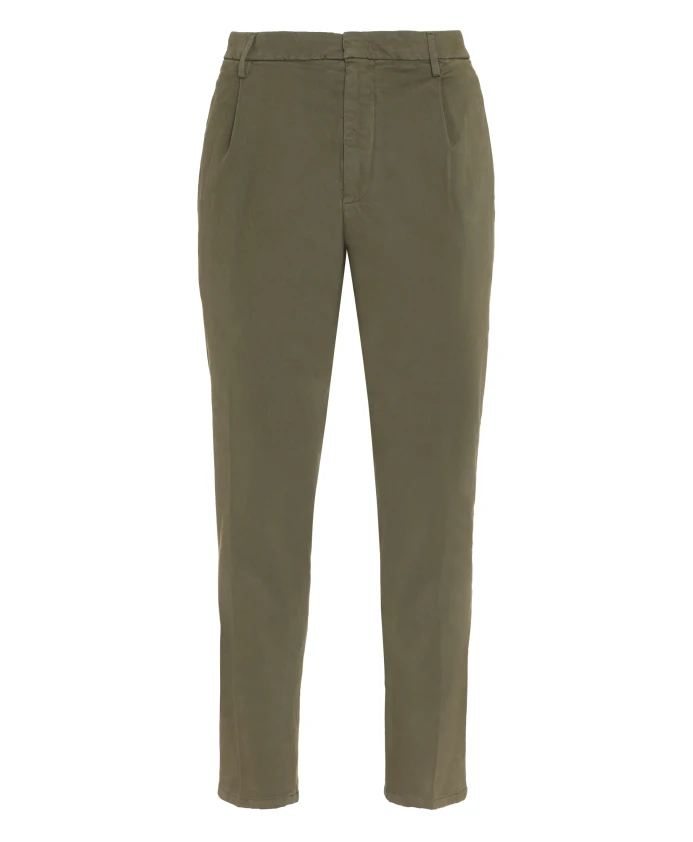 Хлопковые брюки с петлями для ремня. Dondup, зеленый
Хлопковые брюки с петлями для ремня. Dondup, зеленый