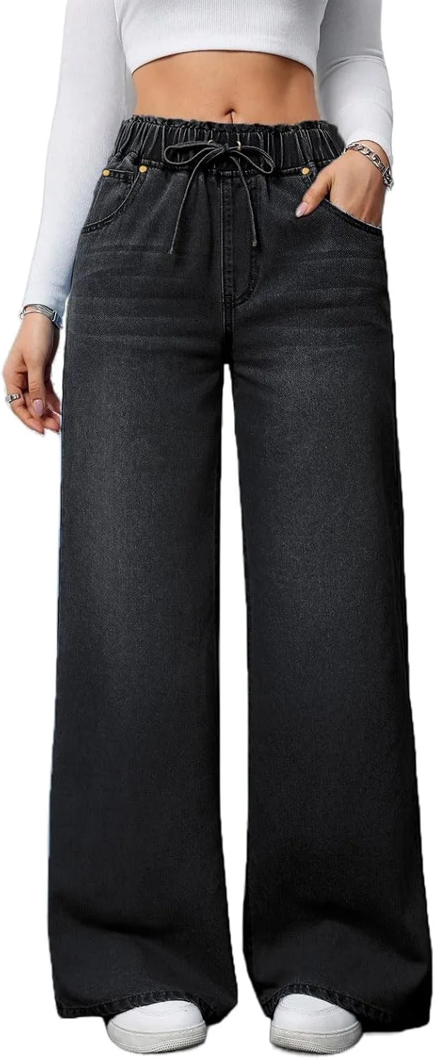 Женские джинсы с высокой талией и широкими штанинами Djeanxa
Женские джинсы с высокой талией и широкими штанинами Djeanxa