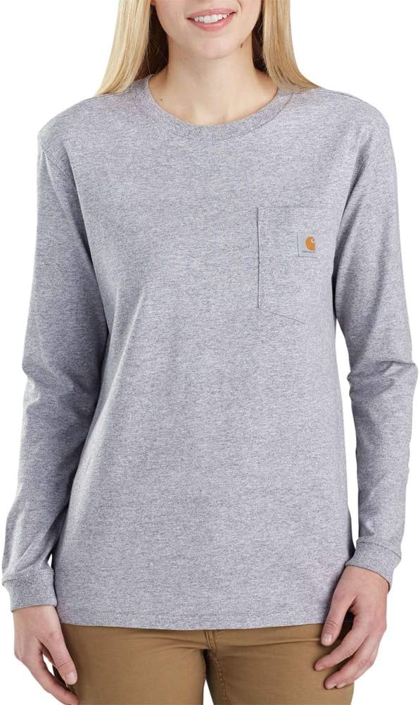 Carhartt Women's 103244 Women's Wk126 рабочая футболка с карманом и длинным рукавом, Heather Gray
Carhartt Women's 103244 Women's Wk126 рабочая футболка с карманом и длинным рукавом, Heather Gray