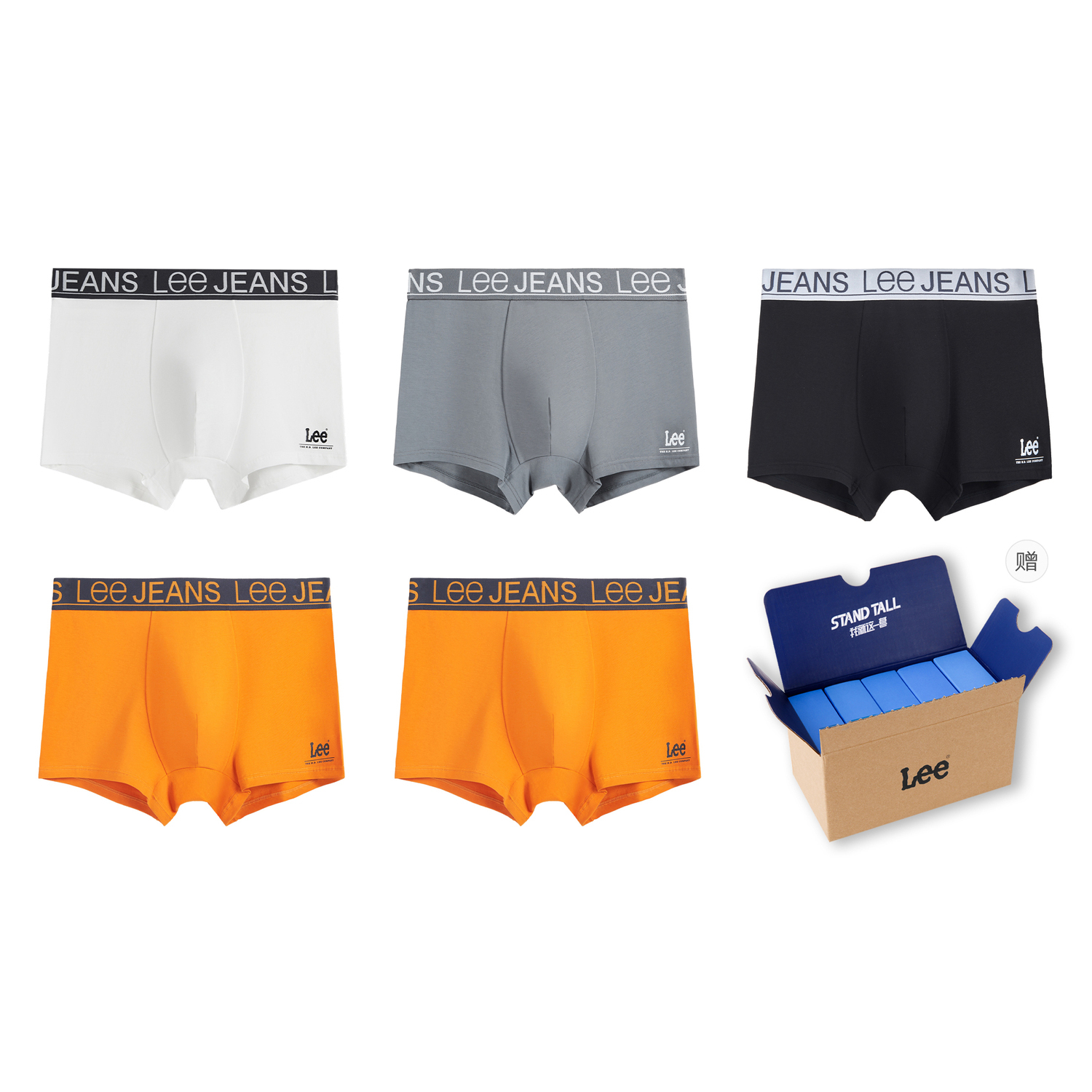 Lee Подарочный набор мужского белья 5 пар
Lee Подарочный набор мужского белья 5 пар